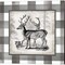 Buffalo Check Deer Neutral by Tre Sorelle Studios 14" x 14" Canvas Wall Art (Set of 2)